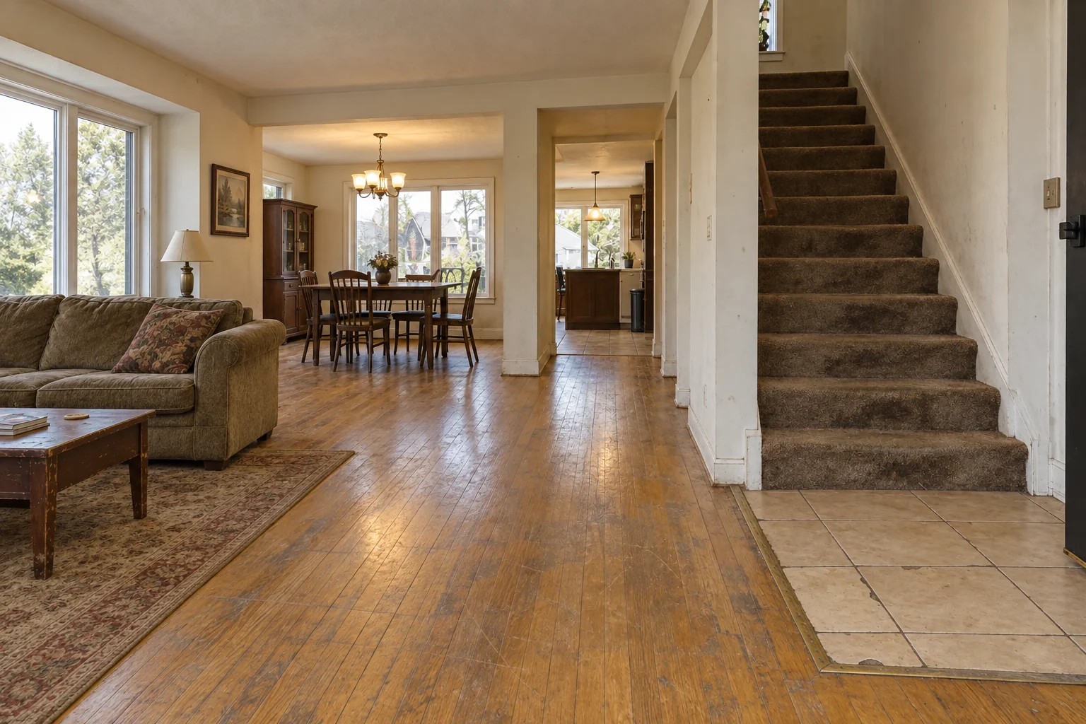 FLOORING & REFINISHING: AI-generated dated before concept